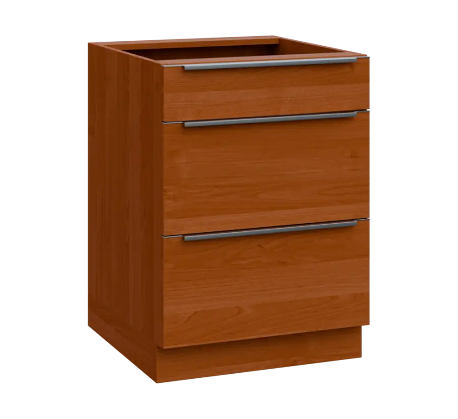 SIS - 6Z33 spodní skříňka, 3-zásuvková, 870x600x600, olše jantar